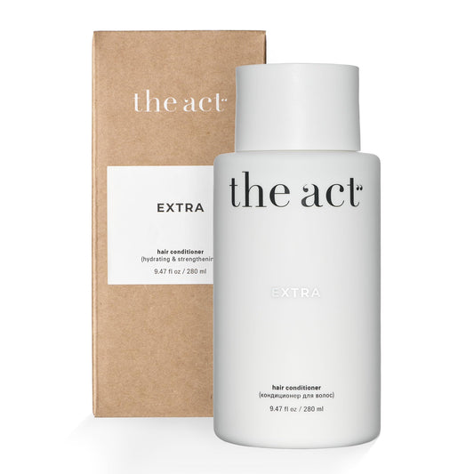The Act Extra Hair Conditioner bottle front promoting deep hydration for all hair types.