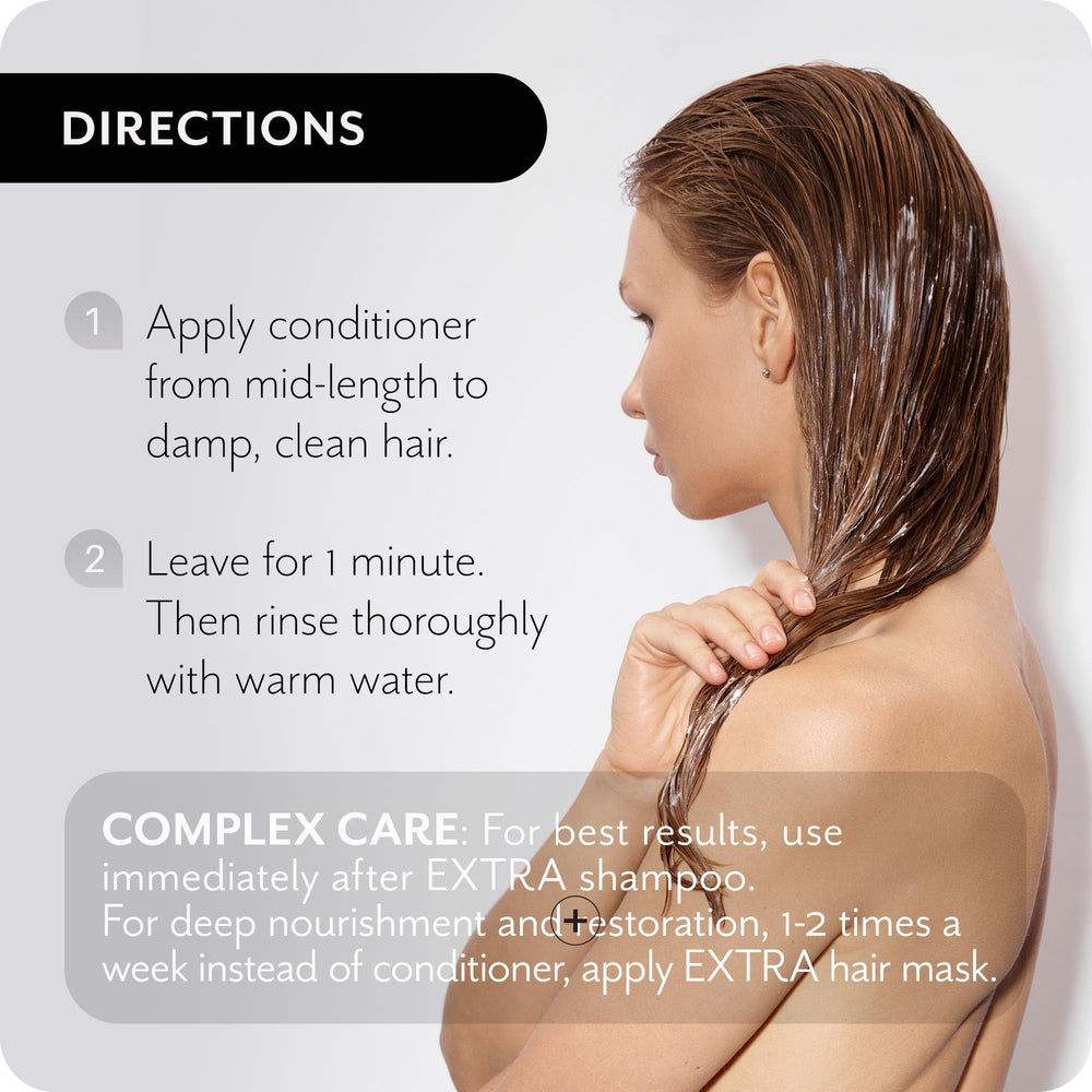The Act Extra Hair Conditioner in use for quick detangling and manageability.