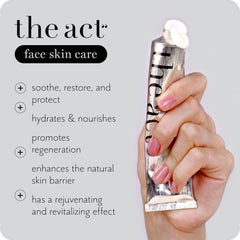 The Act hand cream lamellar technology visual for long-lasting moisture without grease.