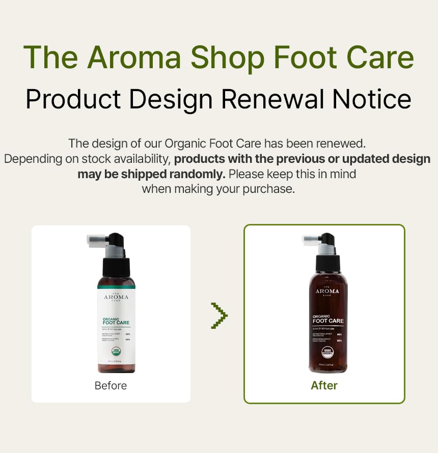 The Aroma Shop foot care mist spray in action for quick no-water refresh.