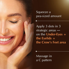 The Ayurveda Experience Rufolia Pro Eye Contour Cream packaging displayed on vanity.