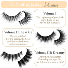 The Book of Lashes Sparkle cruelty-free lashes from Korean poly-fibers.
