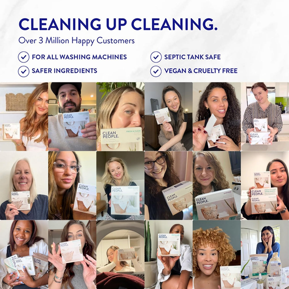 Close-up of The Clean People Christmas Morning hand soap label highlighting plant-based ingredients.