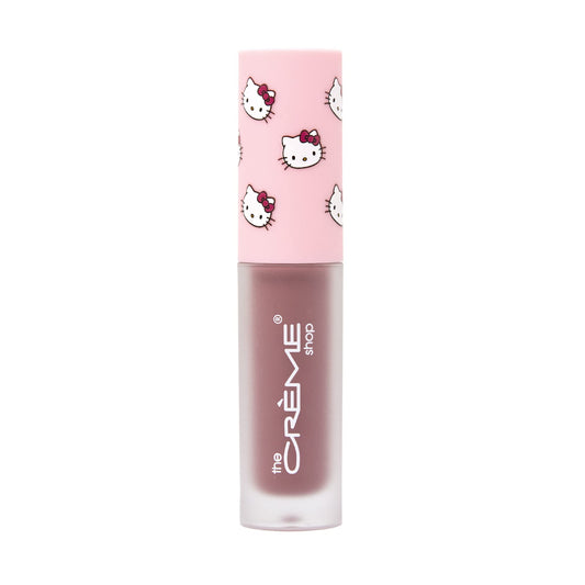 The Crème Shop Hello Kitty lip oil bottle with strawberry tint for ultra hydration.