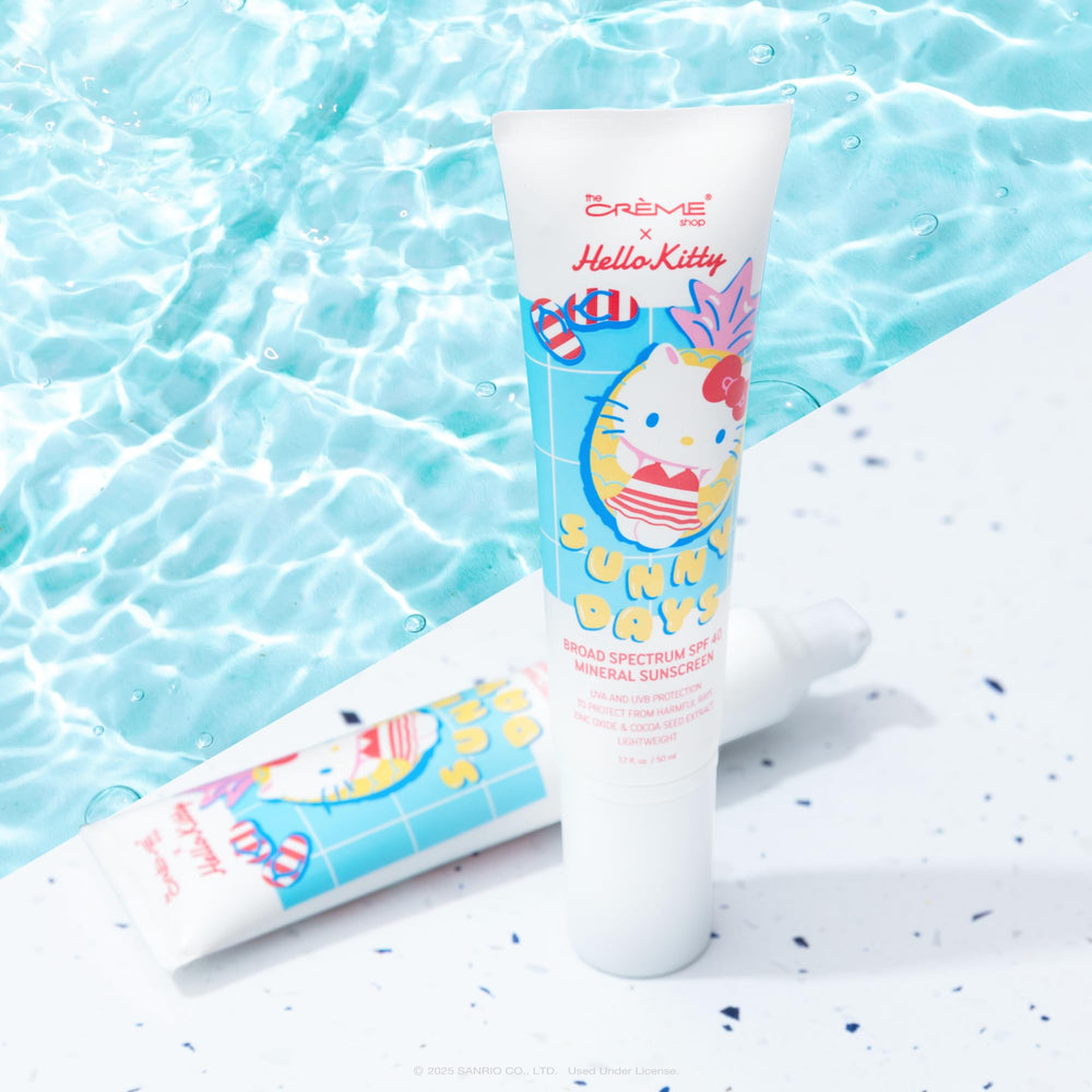 Applying The Crème Shop sunscreen on the face for daily wear.