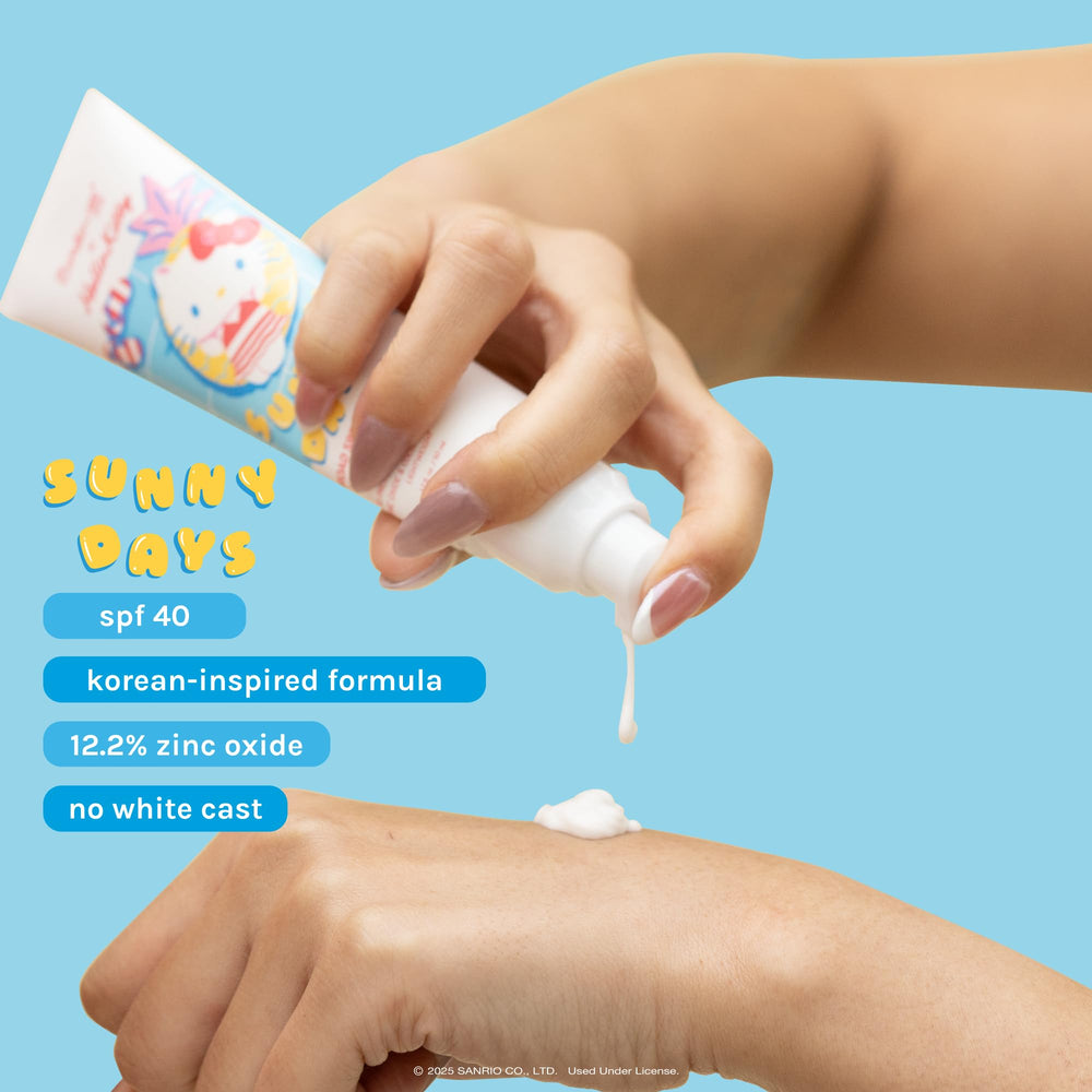 The Crème Shop zinc oxide mineral protection graphic highlights UVA/UVB coverage.