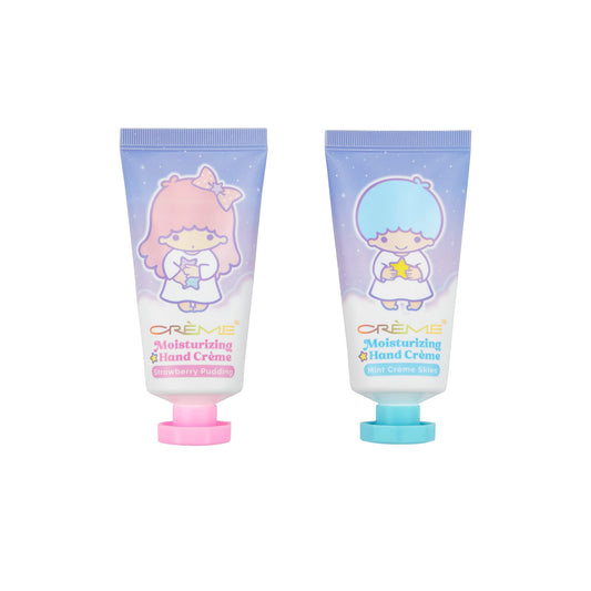 The Crème Shop Little Twin Stars mint hand crème for deep hydration.