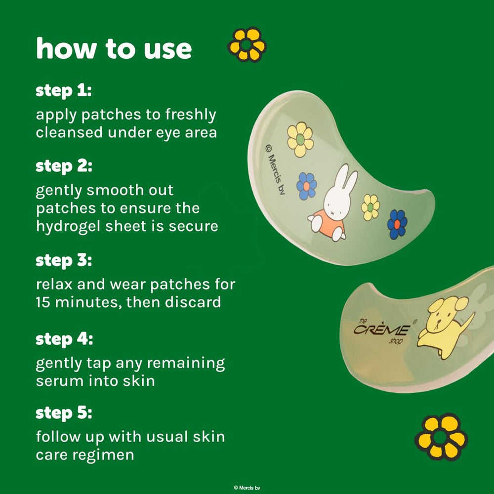 Miffy design on hydrogel patches adding cute self-care charm