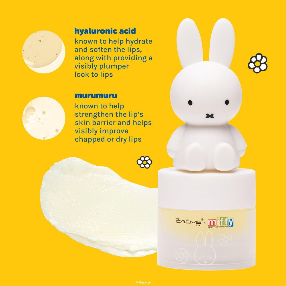 Hyaluronic acid and murumuru butter in The Crème Shop Miffy lip balm