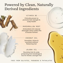 The Earthling Co. conditioner bar detangles to reveal smoother hair.