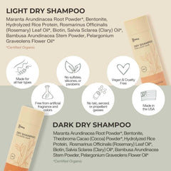 The Earthling Co. dry shampoo light hair rosemary-biotin nourishes blonde and gray tones softly
