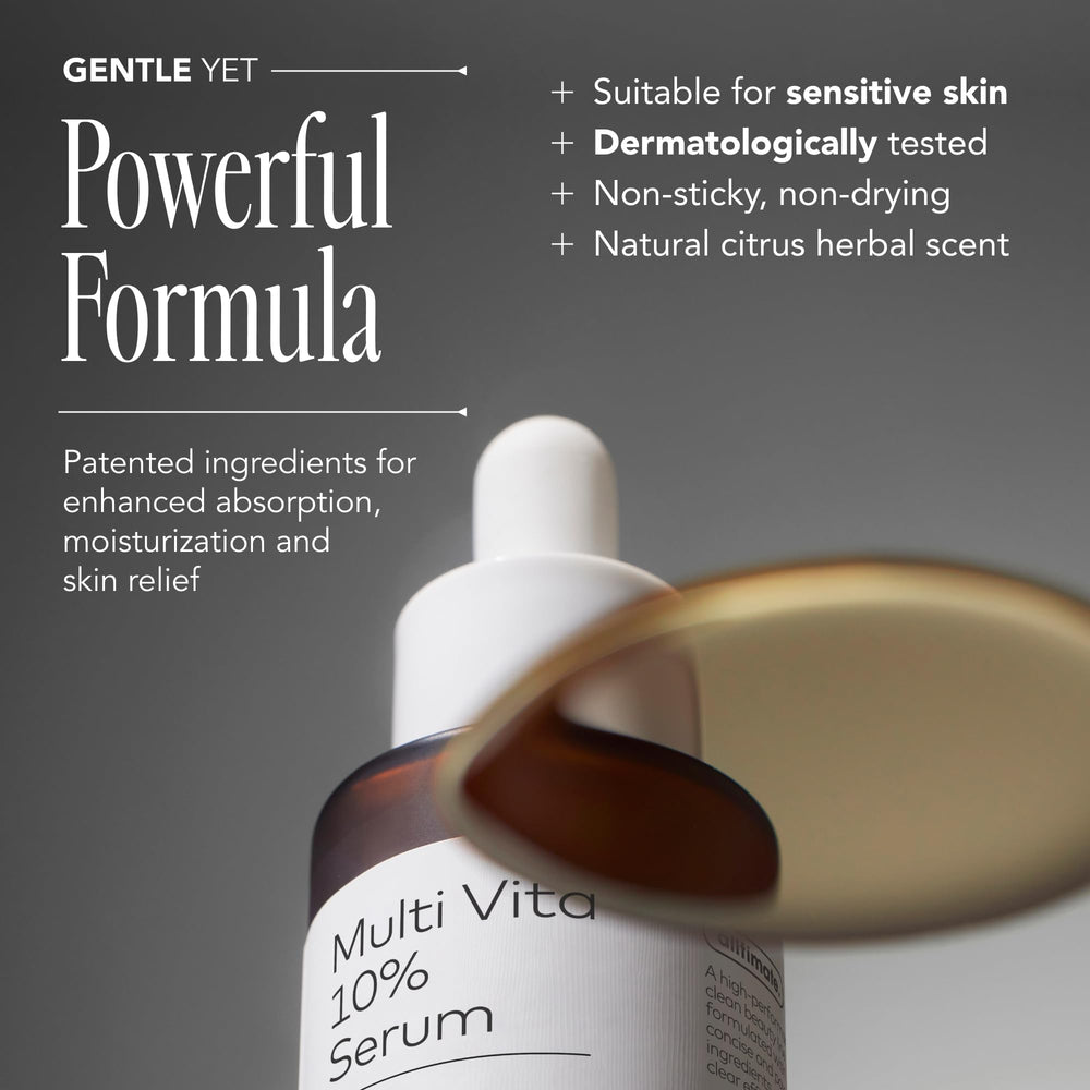 The Face Shop Alltimate Multivita 10% Serum being applied to skin for hydration