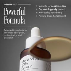 The Face Shop Alltimate Multivita 10% Serum being applied to skin for hydration