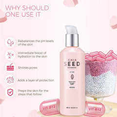 The Face Shop Chia Seed Hydro Toner application swab enables gentle, precise application.