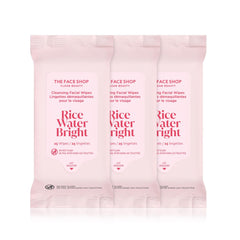 The Face Shop Glamzilla Rice Water Bright wipes front-pack for daily cleansing