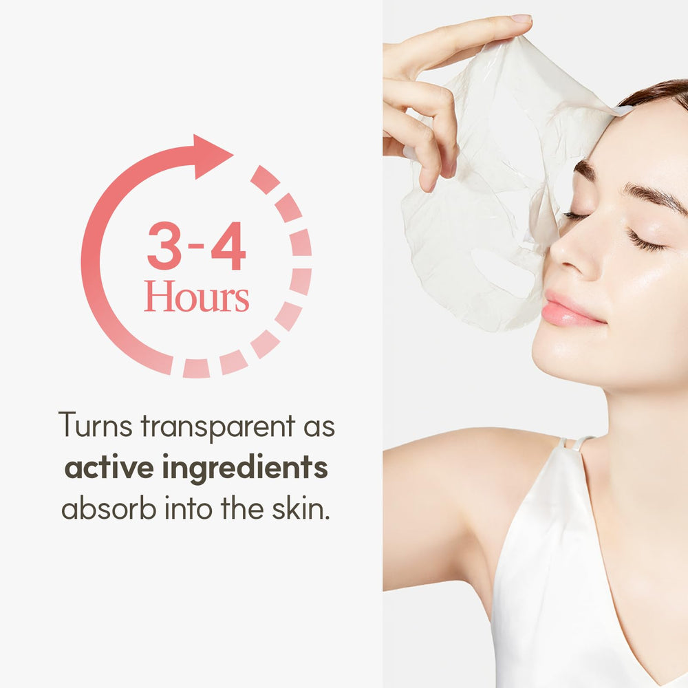 Hydrogel sheet becomes translucent as actives absorb into the skin