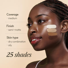 Breathable formula of The Face Shop Ink Lasting Foundation for all-day wear.