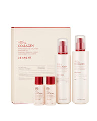 The Face Shop Pomegranate and Collagen set bottle close-up showing firming and plumping potential.