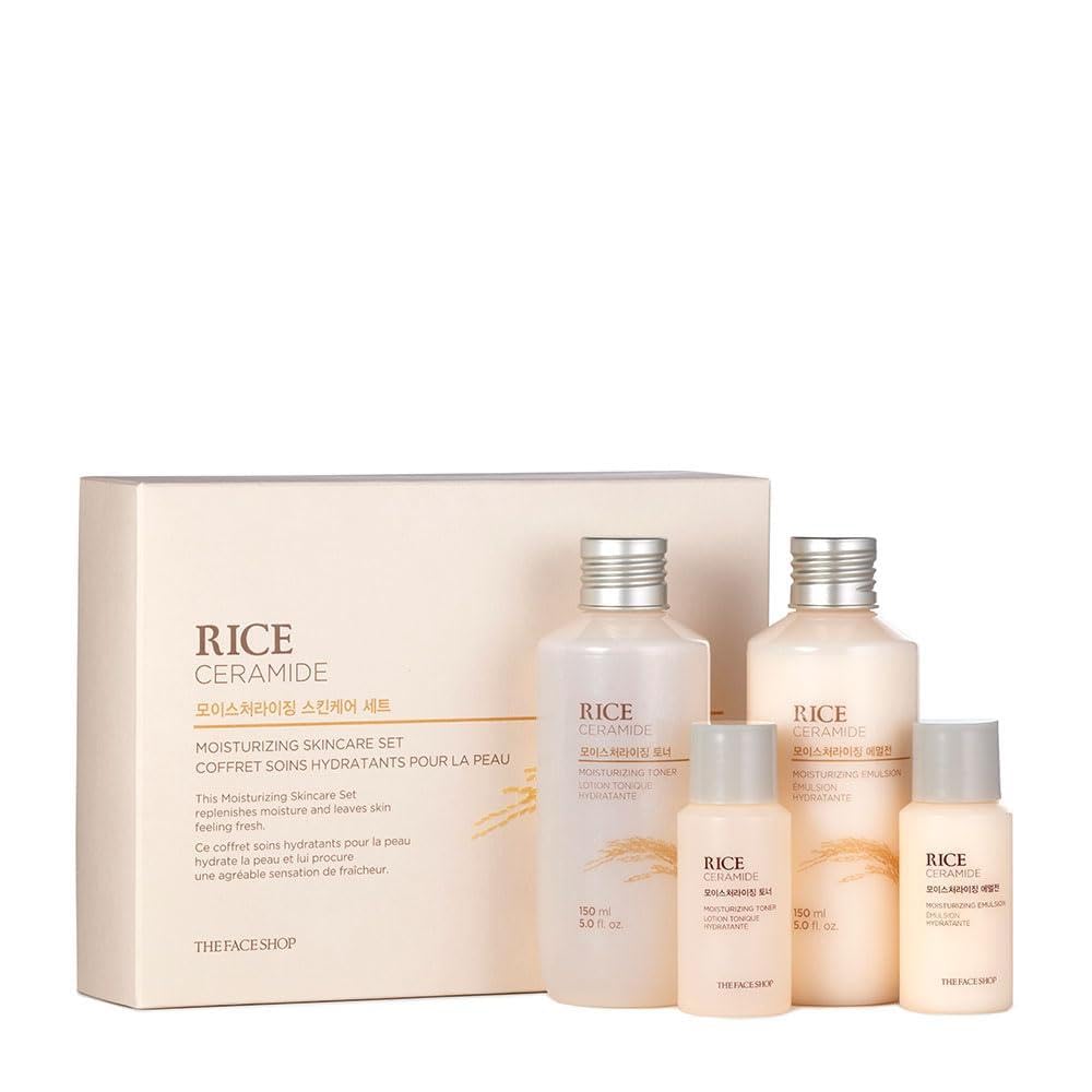 The Face Shop Rice Ceramide Toner bottle for hydration and balance.