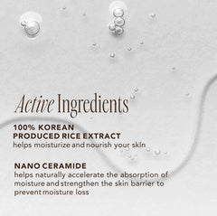The Face Shop Rice Ceramide Toner ingredients list highlights rice extract and ceramide