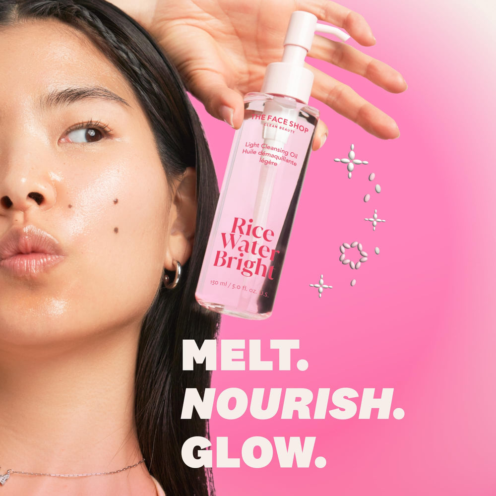 The Face Shop Rice Water Bright with ceramide nourishes while cleansing for a hydrated feel.