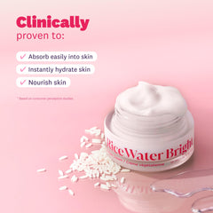 The Face Shop Rice Water Bright cream close-up texture ready for absorption