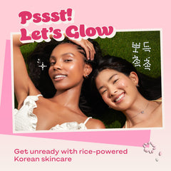 The Face Shop Rice Water Bright Light Cleansing Oil flat lay.