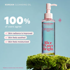 The Face Shop Rice Water Bright packaging showcases clean, minimal design for bathroom display.