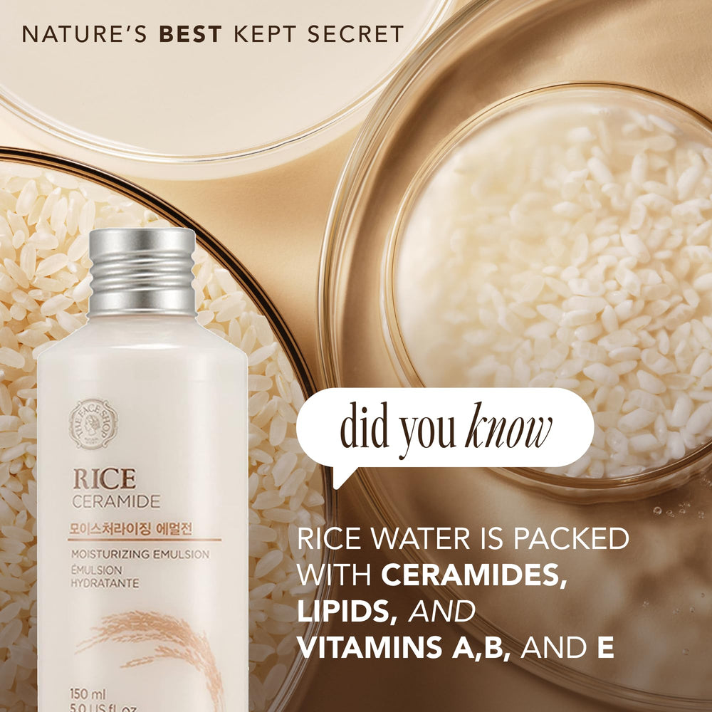 The Face Shop Rice Water ingredient close-up for nourishing skin.