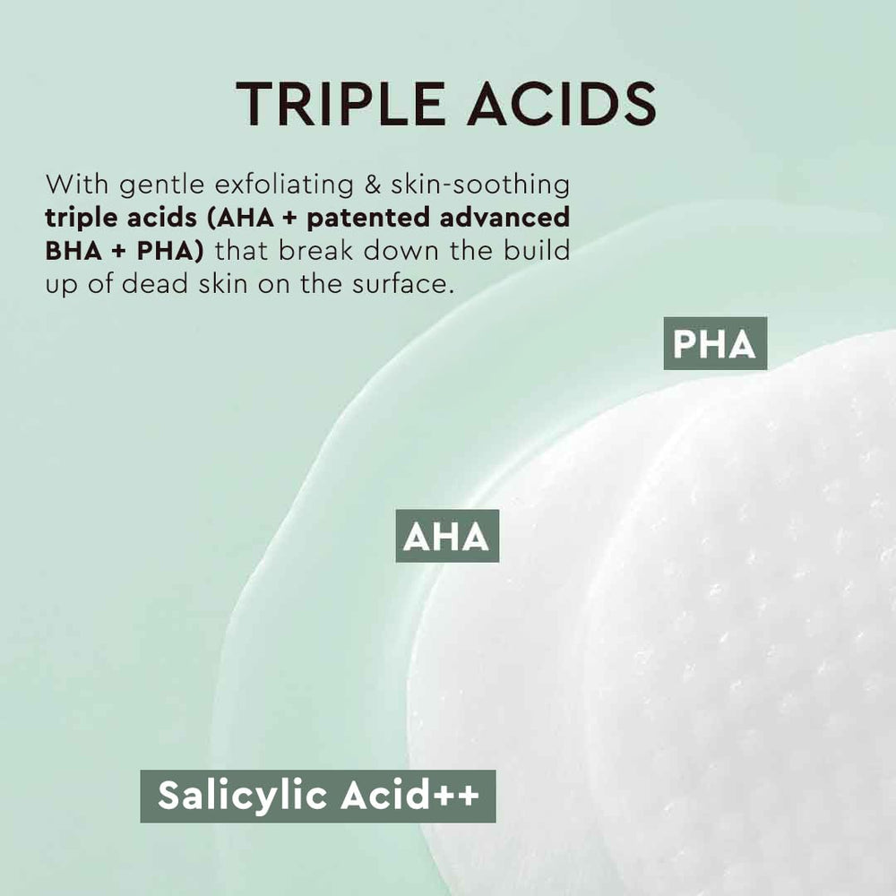 Applying The Face Shop Tea Tree Toner Pad on skin, promoting gentle pore care.