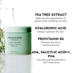 The Face Shop cotton pad texture designed for gentle daily exfoliation.