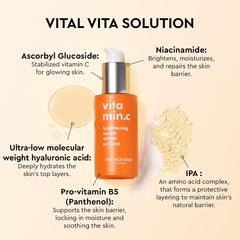 The Face Shop Vitamin C Serum packaging box with clean beauty credentials.
