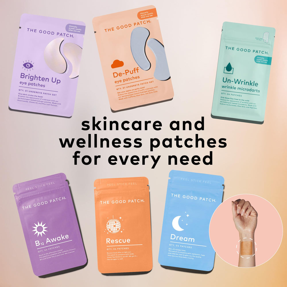 The Good Patch daily-use ritual demonstrates a quick eye care routine
