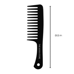 The Good Store Wide Tooth Comb detangling wet or dry hair scene.