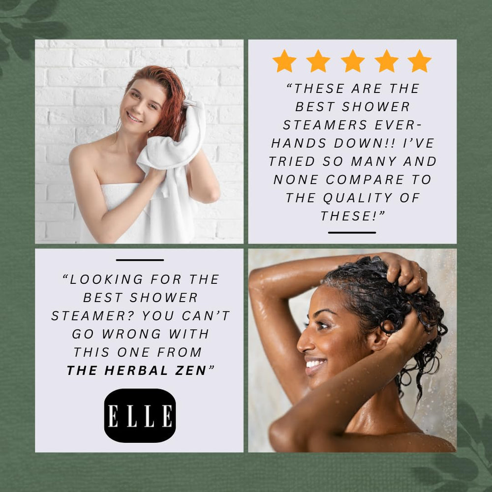 The Herbal Zen shower steamer self-care set—cultivate a calm morning routine.
