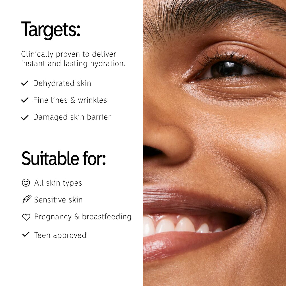 The INKEY List Hyaluronic Acid Serum Duo dropper in action for gentle hydration