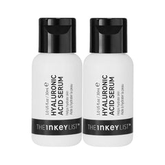 The INKEY List Hyaluronic Acid Serum Duo bottle front promoting deep hydration