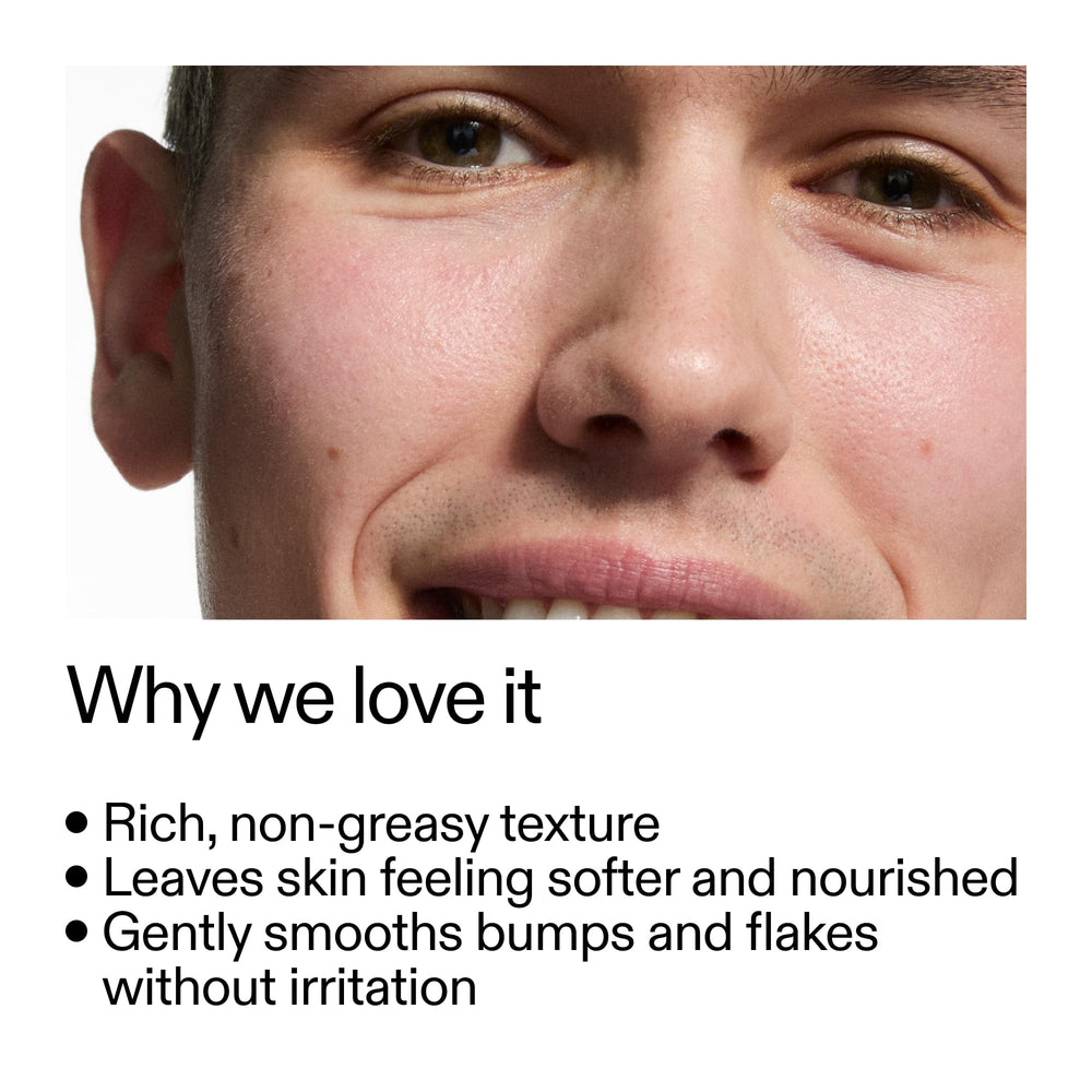 The INKEY List Urea 10% Moisturizer swirl on skin shows gentle exfoliation and smoothing.