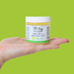 The Keys Salt Scrub Made in USA badge signals quality and local production.
