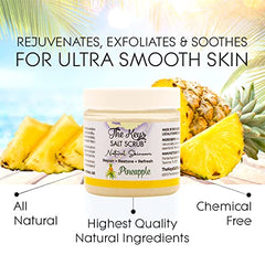 The Keys Salt Scrub wooden spoon included with the sea salt scrub for easy portioning
