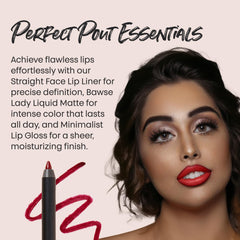 The Lip Bar Bawse Lady Liquid Matte Lipstick delivering velvety color.
