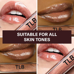 Swatches reveal a sheer wash of brown shimmer with radiant shine.