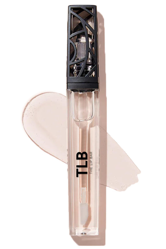The Lip Bar gloss-up sheer-finish bottle shows high shine and non-sticky moisture.