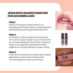 The Lip Bar mini pack box: travel-friendly duo.