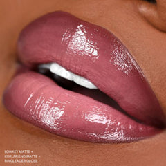 The Lip Bar Mauve Pink shade swatch with bold pigment