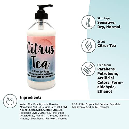 Citrus Tea scent impression from The Lotion Company invites daily refreshing routine
