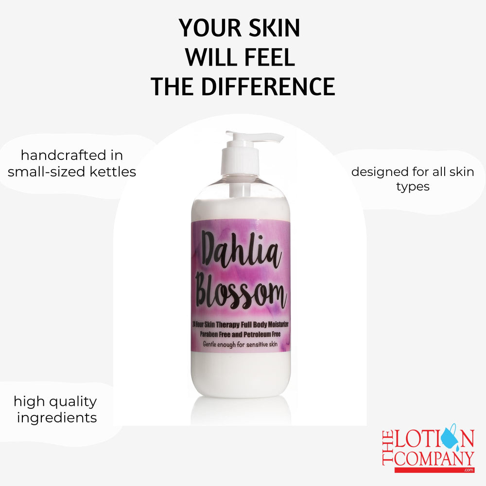 The Lotion Company Dahlia Blossom made in USA reflects family craftsmanship