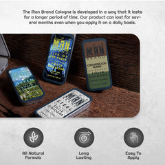 The Man Brand Lumberjack solid cologne tin rugged scent for outdoors