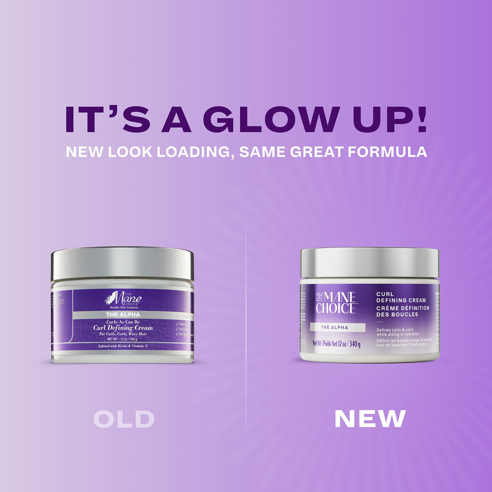 The Mane Choice Alpha Curly As Can Be curl defining cream application shows even distribution