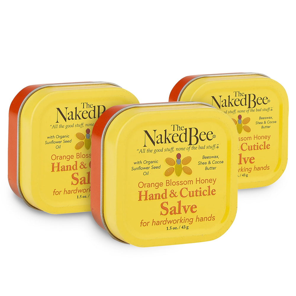 The Naked Bee orange-blossom-hand-salve-3pack helps soften dry hands.